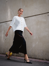 Load image into Gallery viewer, Ella Cable Knit Cardigan White 100% Cotton