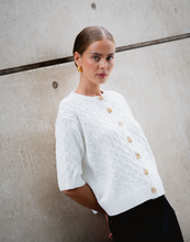 Load image into Gallery viewer, Ella Cable Knit Cardigan Pink 100% Cotton