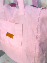Load image into Gallery viewer, Journey Linen Tote Contrast Stitching