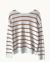 Load image into Gallery viewer, Minnie Stripe Terracotta Top 100% Cotton