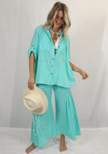 Load image into Gallery viewer, Coral Sea Shirt Turquoise