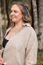 Load image into Gallery viewer, Harper Oversized Linen Shirt Pebble