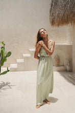 Load image into Gallery viewer, Solare Maxi Slip Dress Seafoam