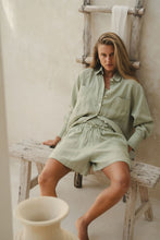 Load image into Gallery viewer, Harper Oversized Linen Shirt Seafoam