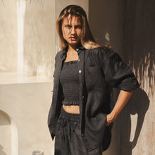 Load image into Gallery viewer, Harper Oversized Linen Shirt Driftwood