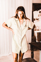 Load image into Gallery viewer, Grace Mini Shirtdress Sand