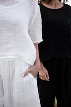 Load image into Gallery viewer, Olivia Linen Top Off White