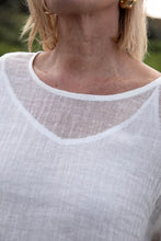 Load image into Gallery viewer, Olivia Linen Top Off White