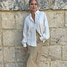 Load image into Gallery viewer, Gypsea Embroidered Blouse Cream