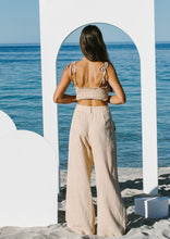 Load image into Gallery viewer, SALT Linen Pleat Cami Sand