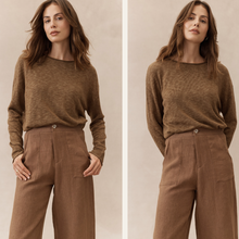 Load image into Gallery viewer, Jude Pant Linen Mocha