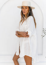 Load image into Gallery viewer, 3 Palms Shirtdress White