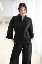 Load image into Gallery viewer, Fundamental Linen Shirt - Black