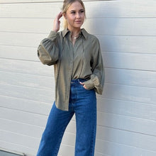Load image into Gallery viewer, Gypsea Embroidered Blouse Sage