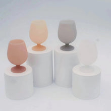 Load image into Gallery viewer, Holiday Frost Stemm Silicone Wine Glasses Set 4