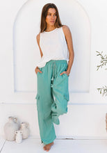Load image into Gallery viewer, The Cove Cargo Pant Sea Green