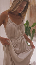 Load and play video in Gallery viewer, Solare Maxi Slip Dress Dune