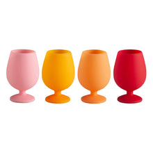 Load image into Gallery viewer, Sunset Stemm Silicone Wine Glasses Set 4