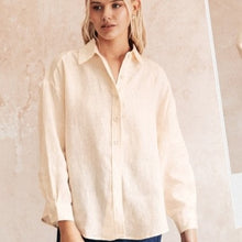 Load image into Gallery viewer, Buttons Up Linen Shirt Beige