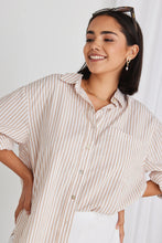 Load image into Gallery viewer, You Got This Ecru Stripe Poplin Oversized Shirt