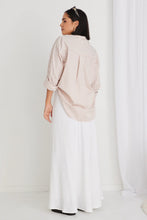 Load image into Gallery viewer, You Got This Ecru Stripe Poplin Oversized Shirt
