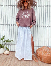 Load image into Gallery viewer, Tidal Linen Skirt White