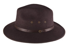 Load image into Gallery viewer, The Ratatat 100% Wool Felt Hat Chocolate - Desert to Ocean