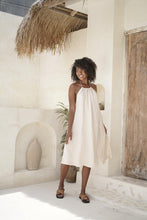 Load image into Gallery viewer, Mari Halter Linen Dress - Vanilla