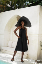 Load image into Gallery viewer, Mari Halter Linen Dress - Black