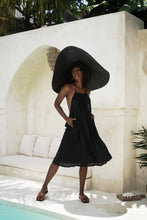 Load image into Gallery viewer, Mari Halter Linen Dress - Black