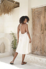 Load image into Gallery viewer, Mari Halter Linen Dress - Vanilla
