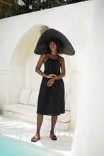 Load image into Gallery viewer, Mari Halter Linen Dress - Black