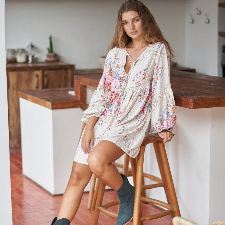 Lake Boho Dress - Rose Dawn — Tanah Folk