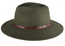 Load image into Gallery viewer, The Dingo 100% Wool Felt Hat Forest Green
