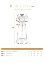 Load image into Gallery viewer, Temple Flutter Sleeve Dress - Adrift