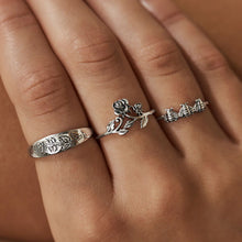 Load image into Gallery viewer, Fallen Roses Silver Ring