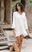 Load image into Gallery viewer, Isla Cotton Mini Dress Milk