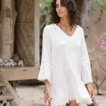 Load image into Gallery viewer, Isla Cotton Mini Dress Milk