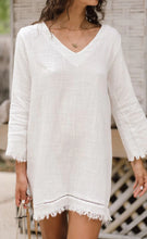 Load image into Gallery viewer, Isla Cotton Mini Dress Milk