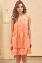 Load image into Gallery viewer, Lux Coral Mini Dress