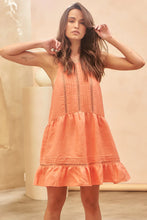 Load image into Gallery viewer, Lux Coral Mini Dress