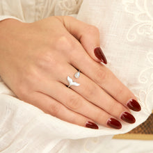 Load image into Gallery viewer, Whale Tail Moonstone Ring