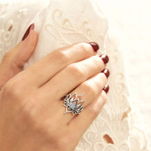 Load image into Gallery viewer, Lotus Romance Moonstone Ring