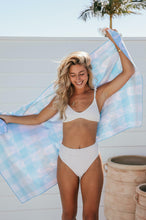 Load image into Gallery viewer, Beach Towel - Coastal Gingham