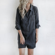Load image into Gallery viewer, Boilersuit Suit Graphite 100% Linen
