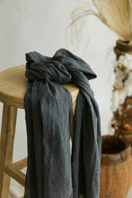 Load image into Gallery viewer, French Riviera 100% Cotton Scarf Charcoal Grey 2m x 1m