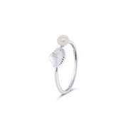 Shell Pearl Ring Stirling Silver - Desert to Ocean