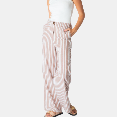 Sargent Stripe Pant Mocha 100% Cotton