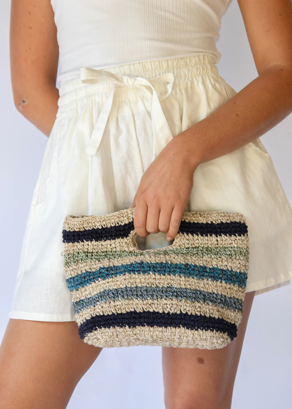 Mini Elle Clutch Bag Tide Stripe