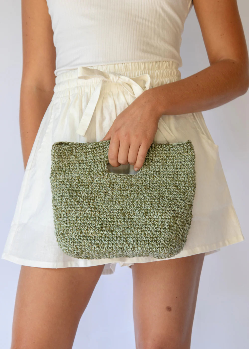 Mini Elle Clutch Bag Aloe